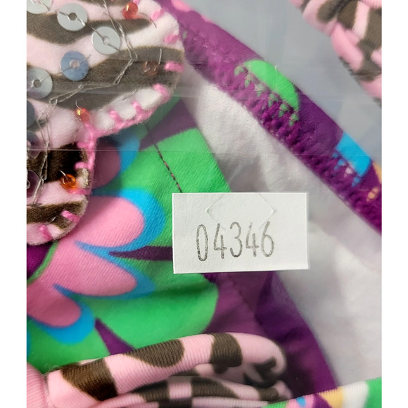 Cia Maritima Cheeky Bikini Bottom Womens Large 42 Swim Side Tie Floral Retro New - Picture 13 of 13